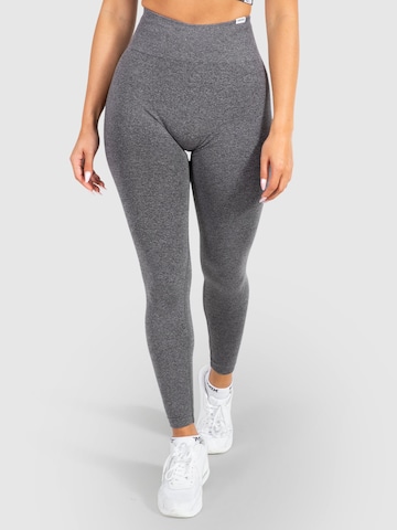 Skinny Pantalon de sport 'Amaze Scrunch' Smilodox en gris : devant