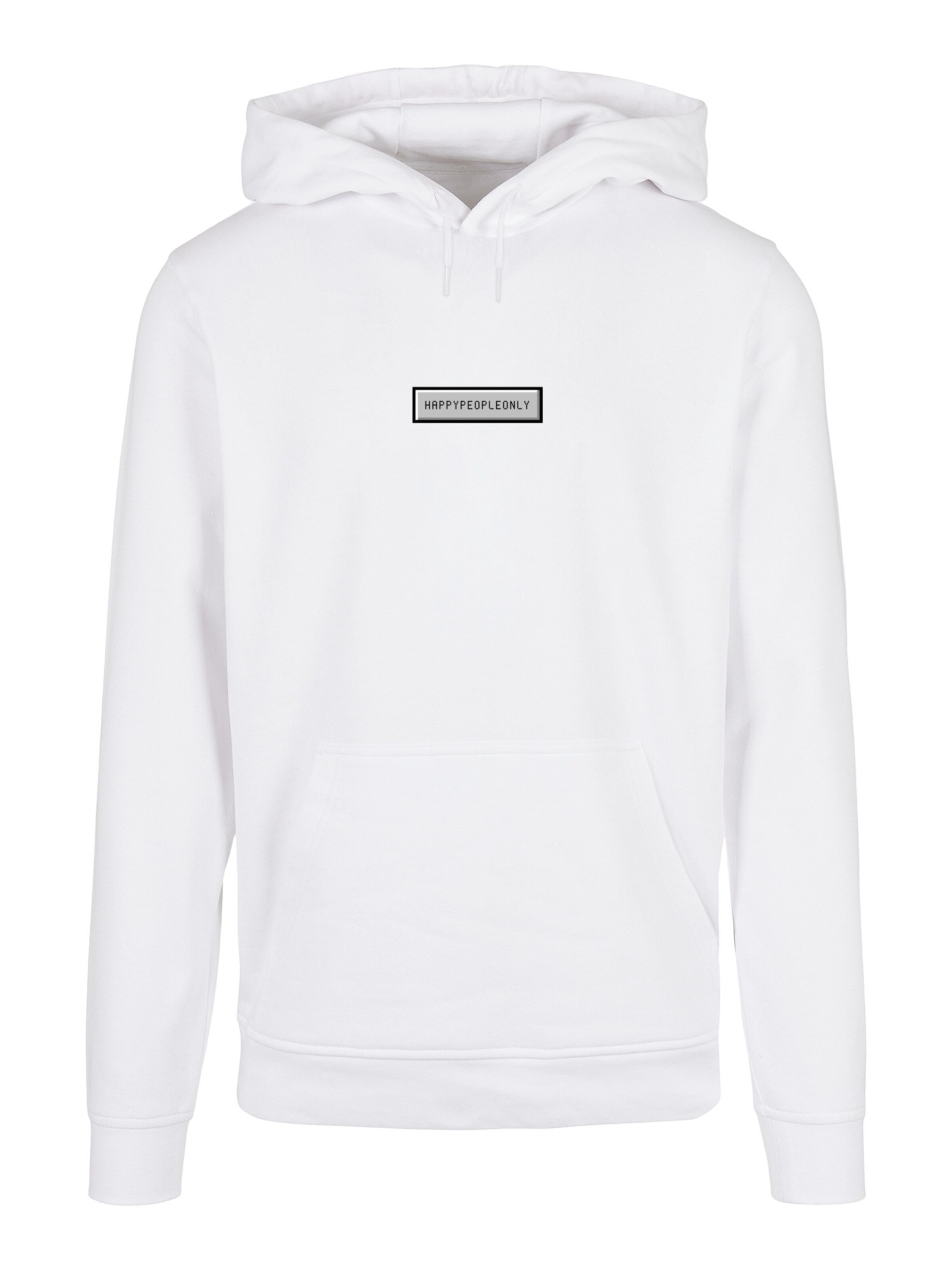 F4NT4STIC Sweatshirt 'SIlvester Party Happy People Only' in Wit: voorkant