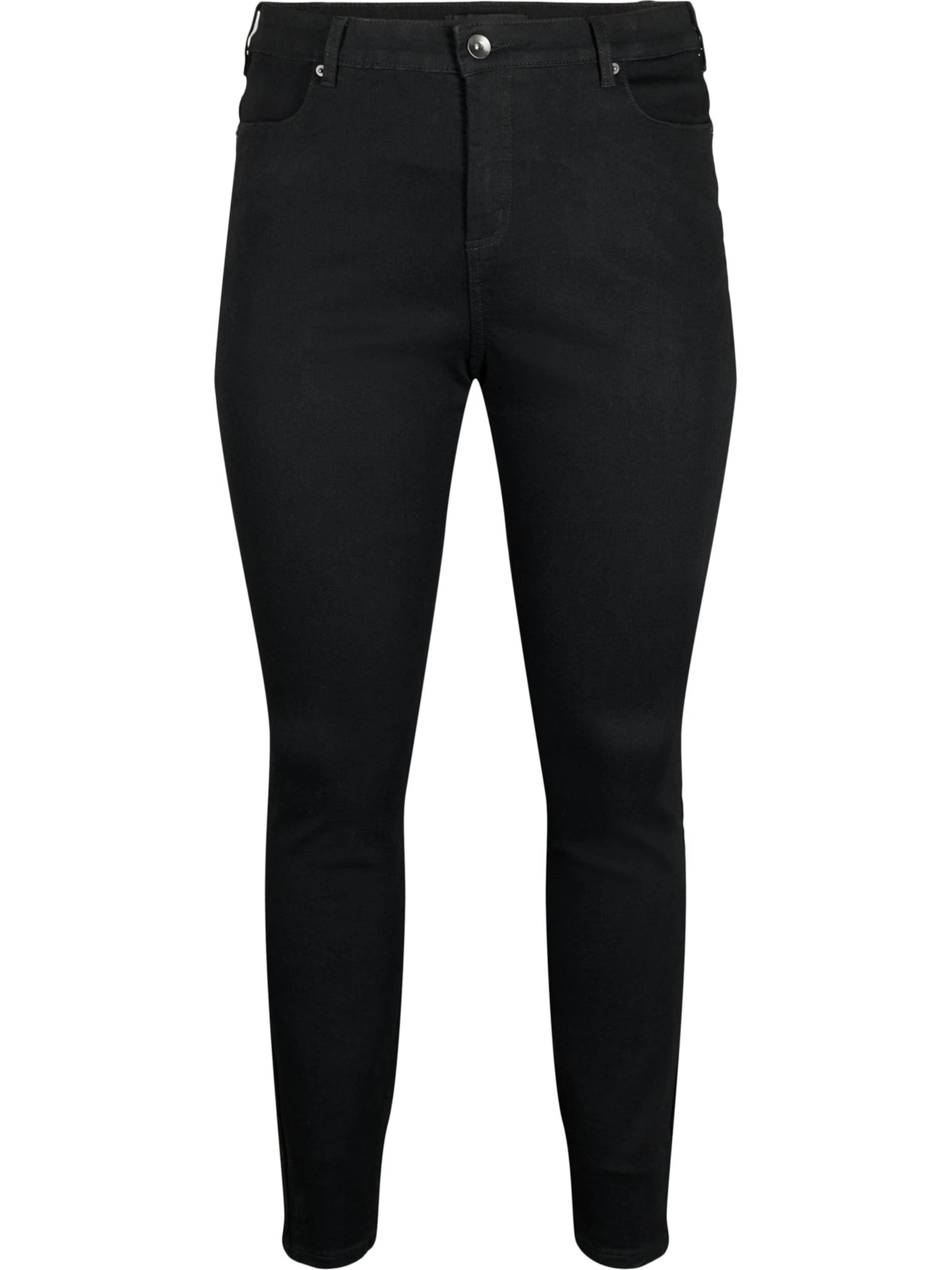 Zizzi Skinny Jeans 'Amy' in Black: front