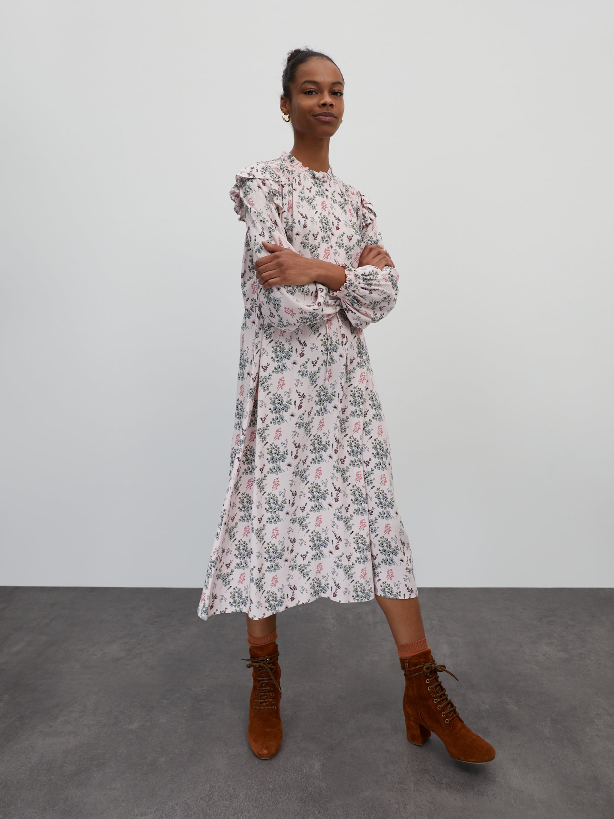 EDITED Producten Blousejurk 'Matthea ' Groen