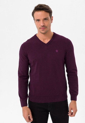 Jimmy Sanders Sweater in Purple: front