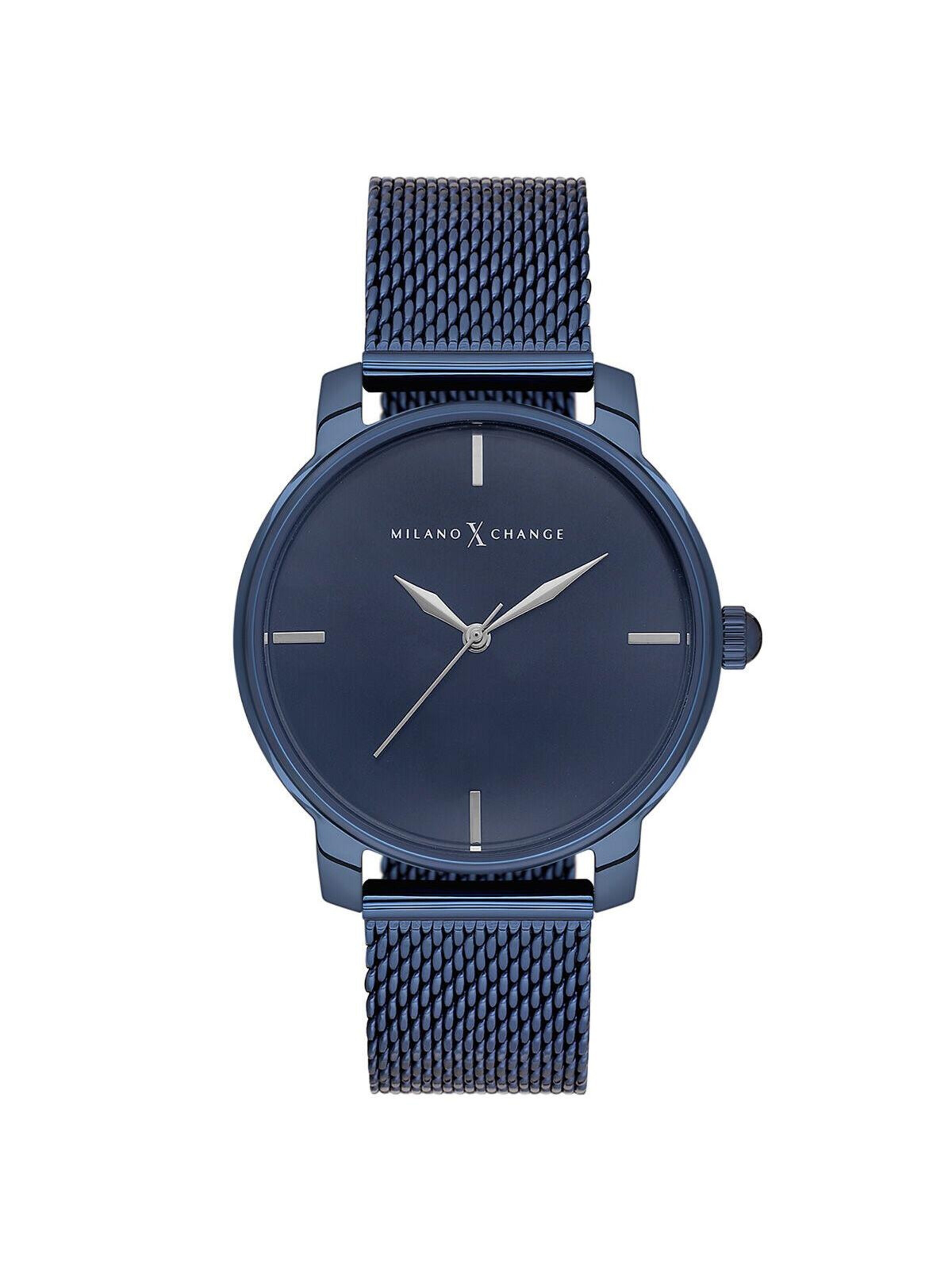 Orologio analogico 'MEX1136' di Milano X Change in blu: frontale