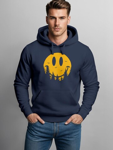 Neverless Sweatshirt 'Smile Forest' in Blue