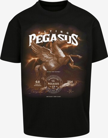 Maglietta 'Pegasus' di Mister Tee in nero: frontale