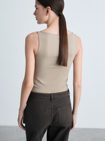 MANGO Top 'TECLA' | rjava barva