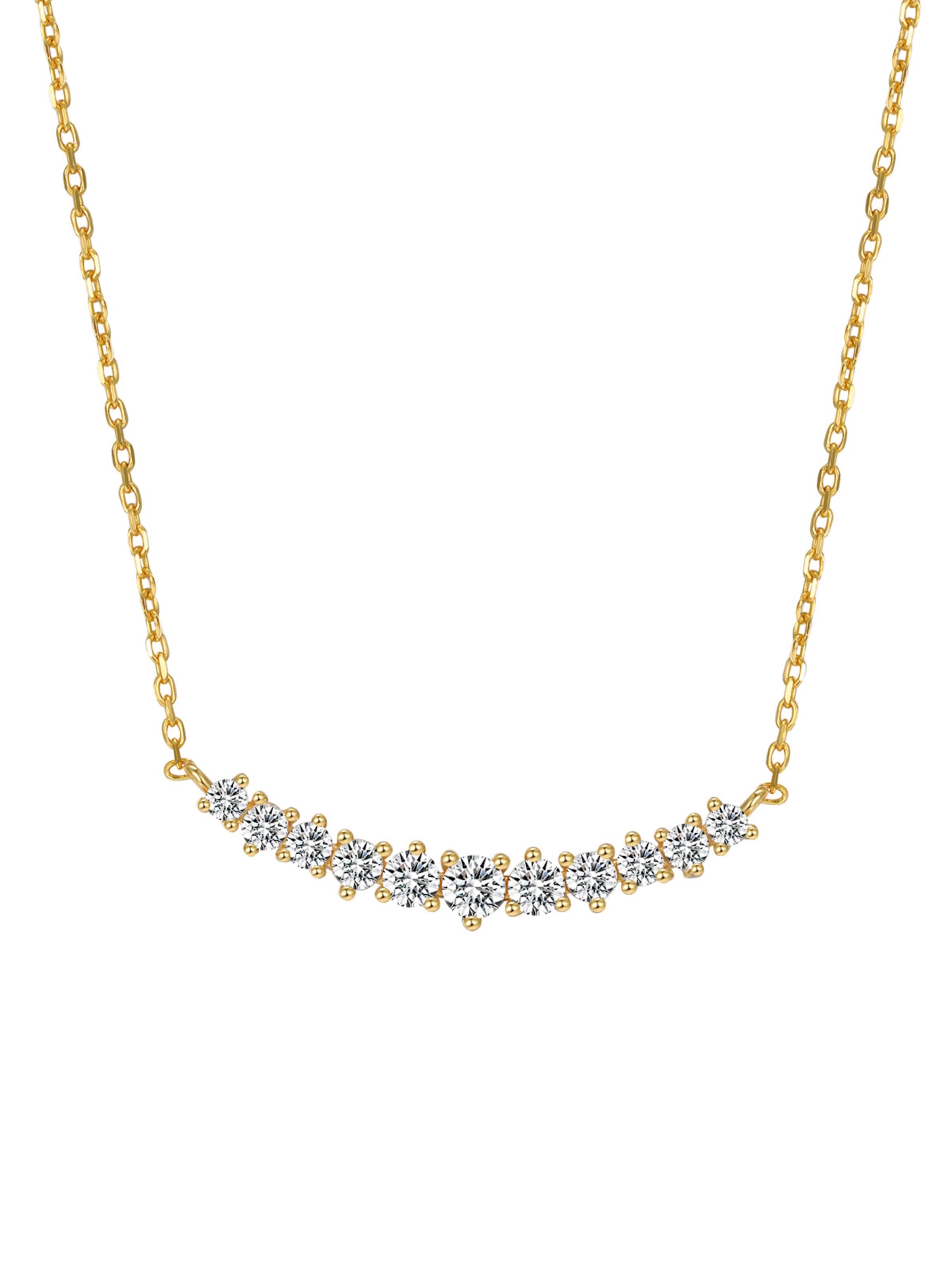 Hey Happiness - Cadena 'Tennis Glow' en oro: frente