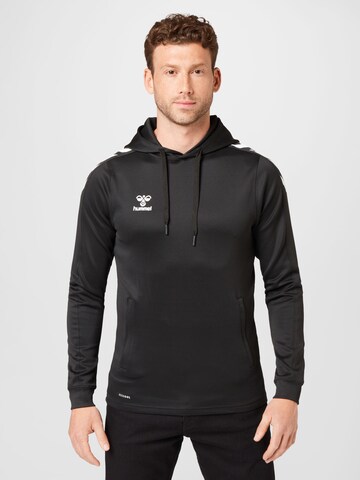 Hummel - Camiseta deportiva en negro: frente