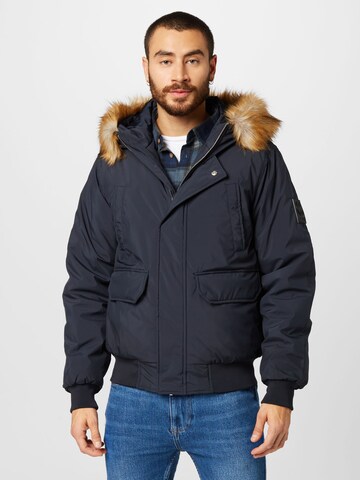 BURTON MENSWEAR LONDON Winterjas in Blauw: voorkant