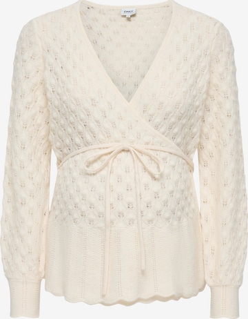 Only Maternity Strickjacke in Beige: Vorderseite