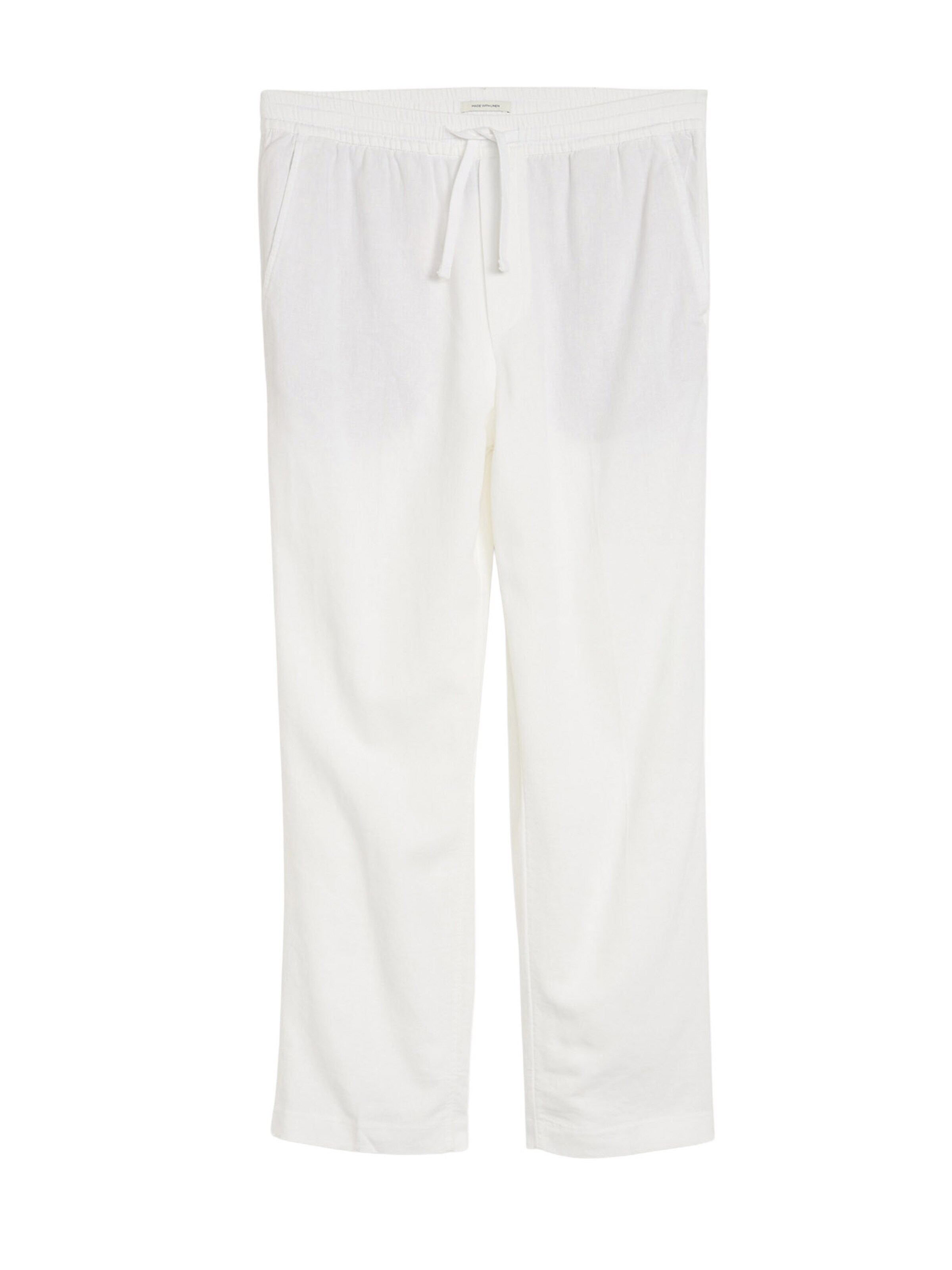 TOM TAILOR DENIM Loose fit Trousers in White: front