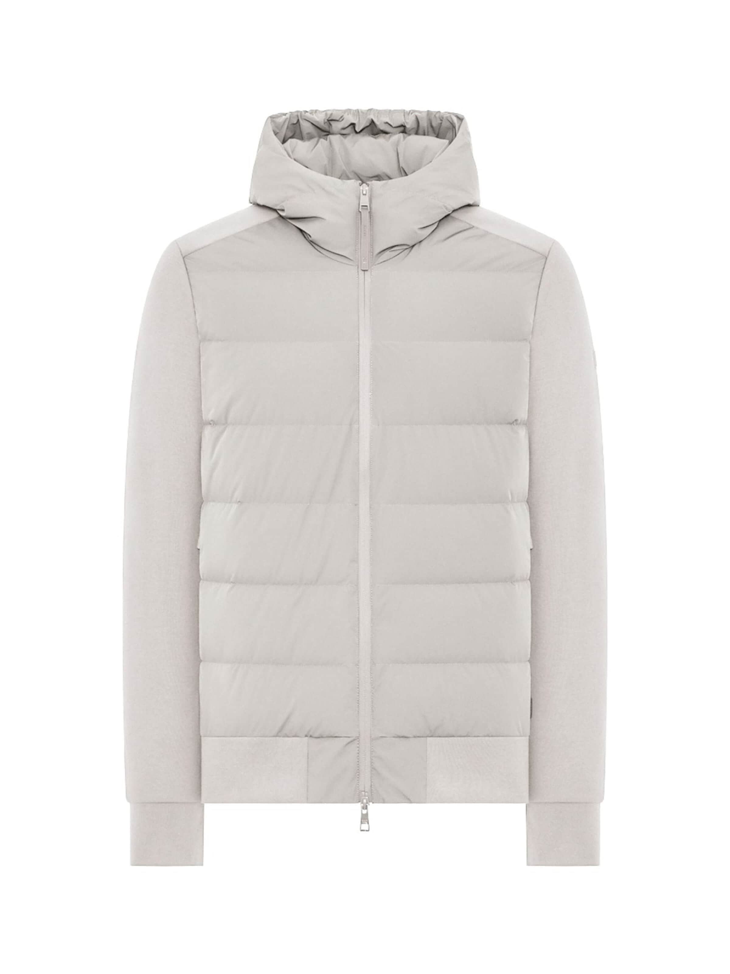 DUNO Winter jacket 'Padded bi-material hooded jacket' in Grey: front