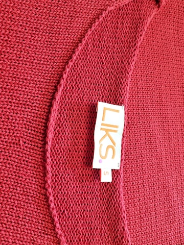 LIKS. Munich Sweater 'Strickpullover Baumwolle Leinen mit Flockprint - BrittaC' in Pink