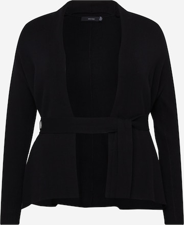 Vero Moda Curve Knit Cardigan 'HOLLY' in Black: front