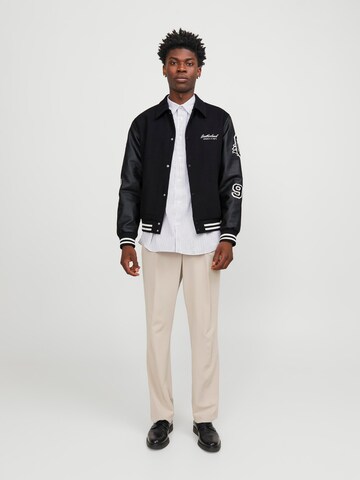 JACK & JONES Between-Season Jacket 'Varsity' in Black