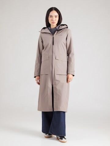 Manteau outdoor 'NADJA' Didriksons en marron : devant