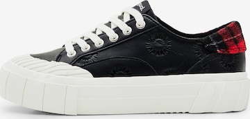 Sneaker low de la Desigual pe negru: față