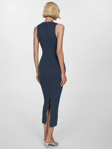 Rochie tricotat 'MOISO' de la MANGO pe albastru
