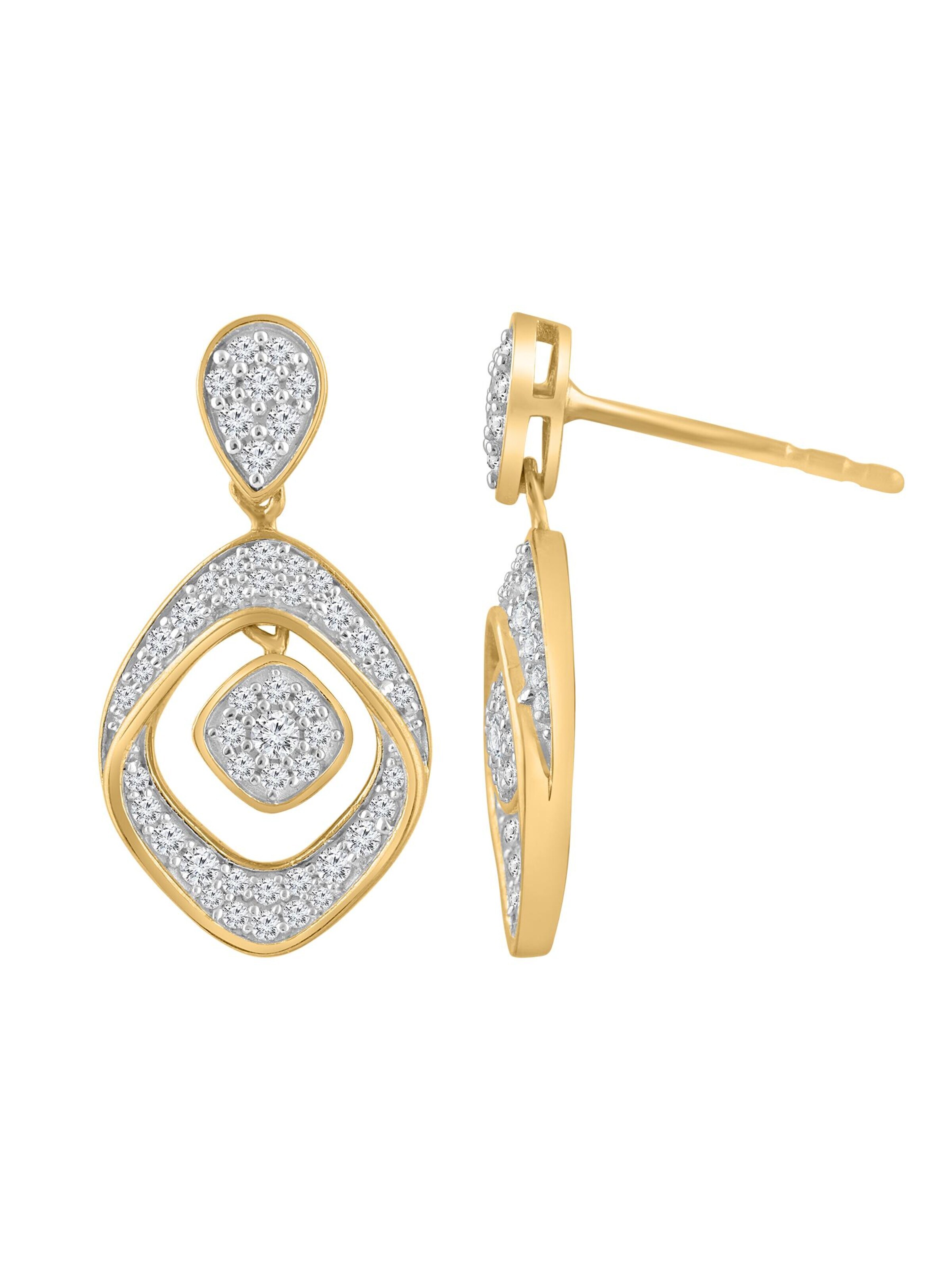 Diamant Exquis - Pendientes en oro