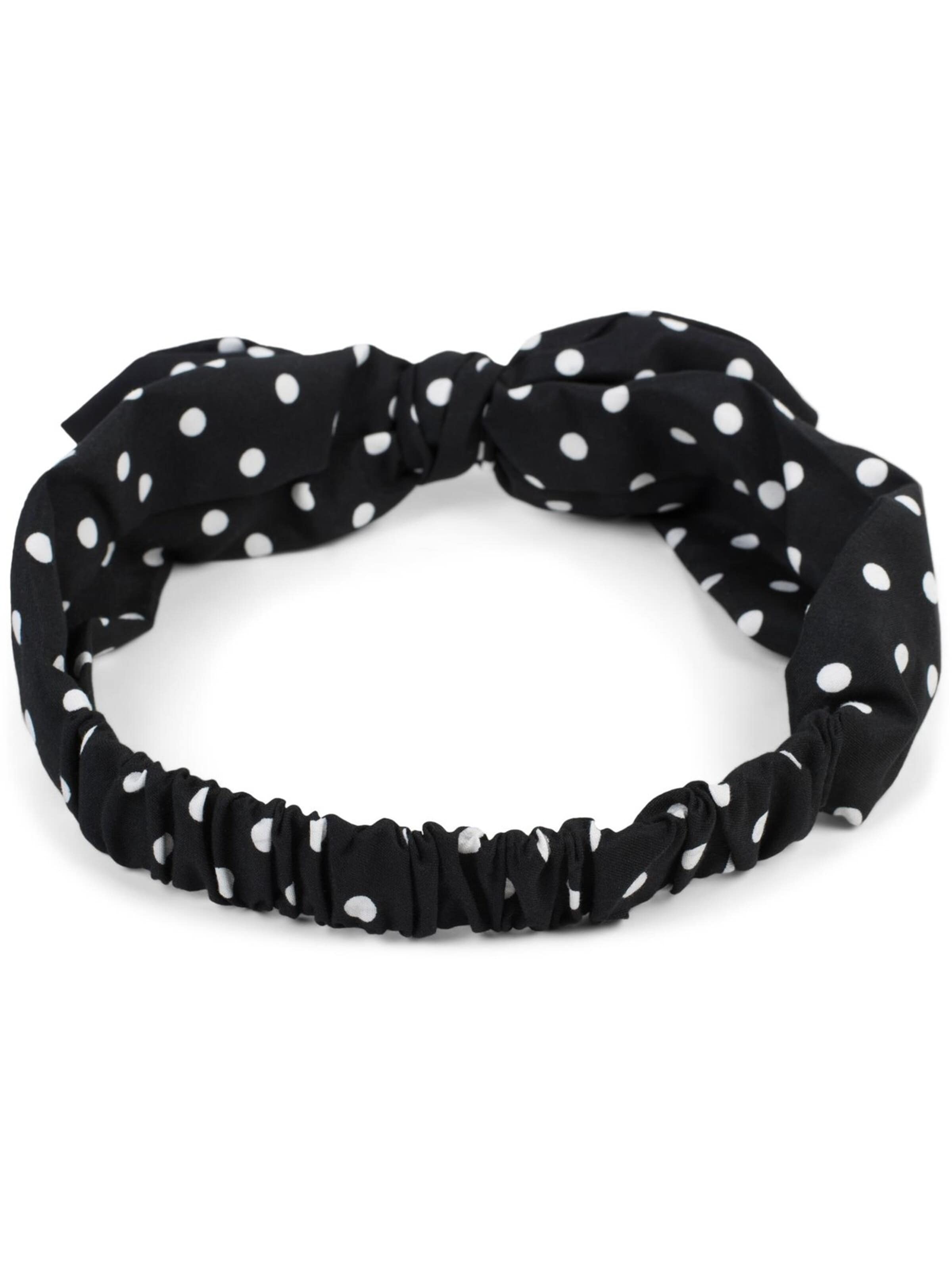styleBREAKER Hair jewelry 'Haarband mit Punkte Muster und Schleife' in Black