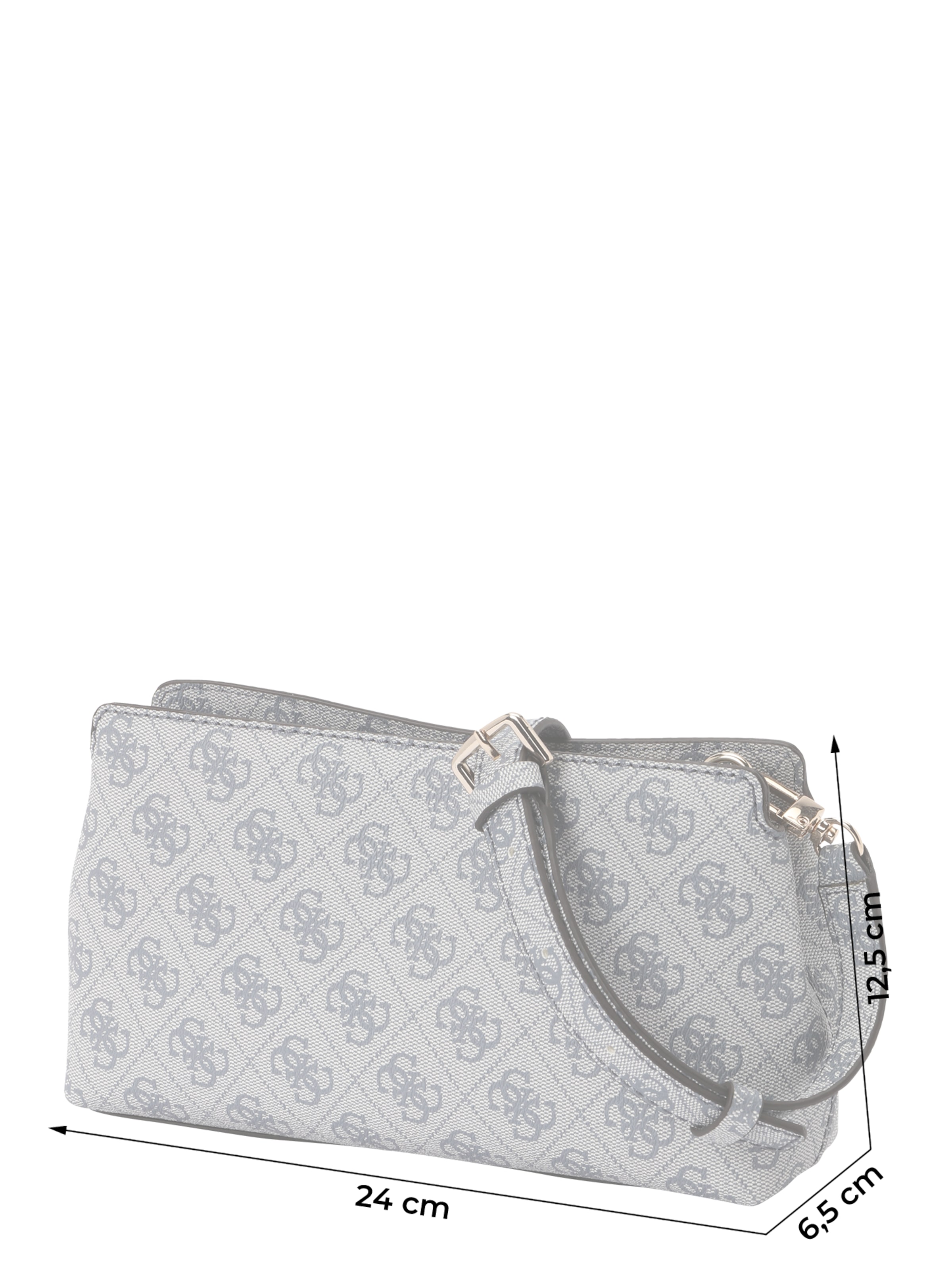 GUESS Válltáska 'KATYA CROSSBODY TOP ZIP' - szürke