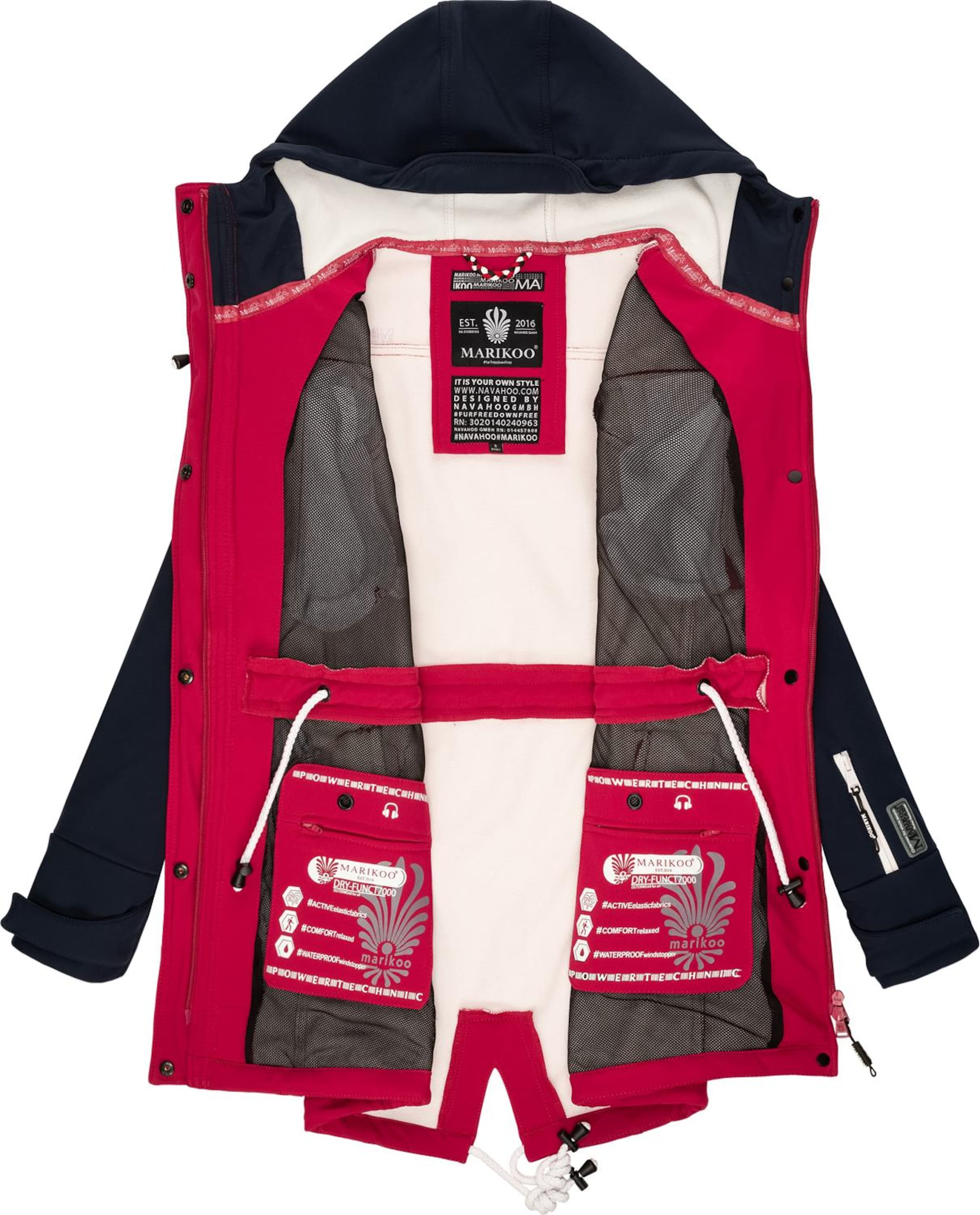 MARIKOO Функциональное пальто 'Zimtzicke' в Красный