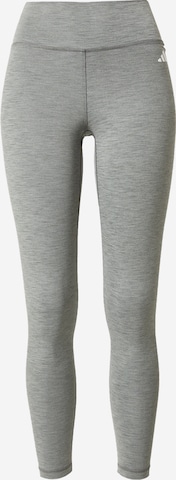 ADIDAS PERFORMANCE Workout Pants 'Essentials' in Grey: front