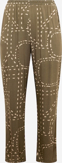 ONLY Carmakoma Trousers 'PHOEBE' in Beige / Dark green, Item view