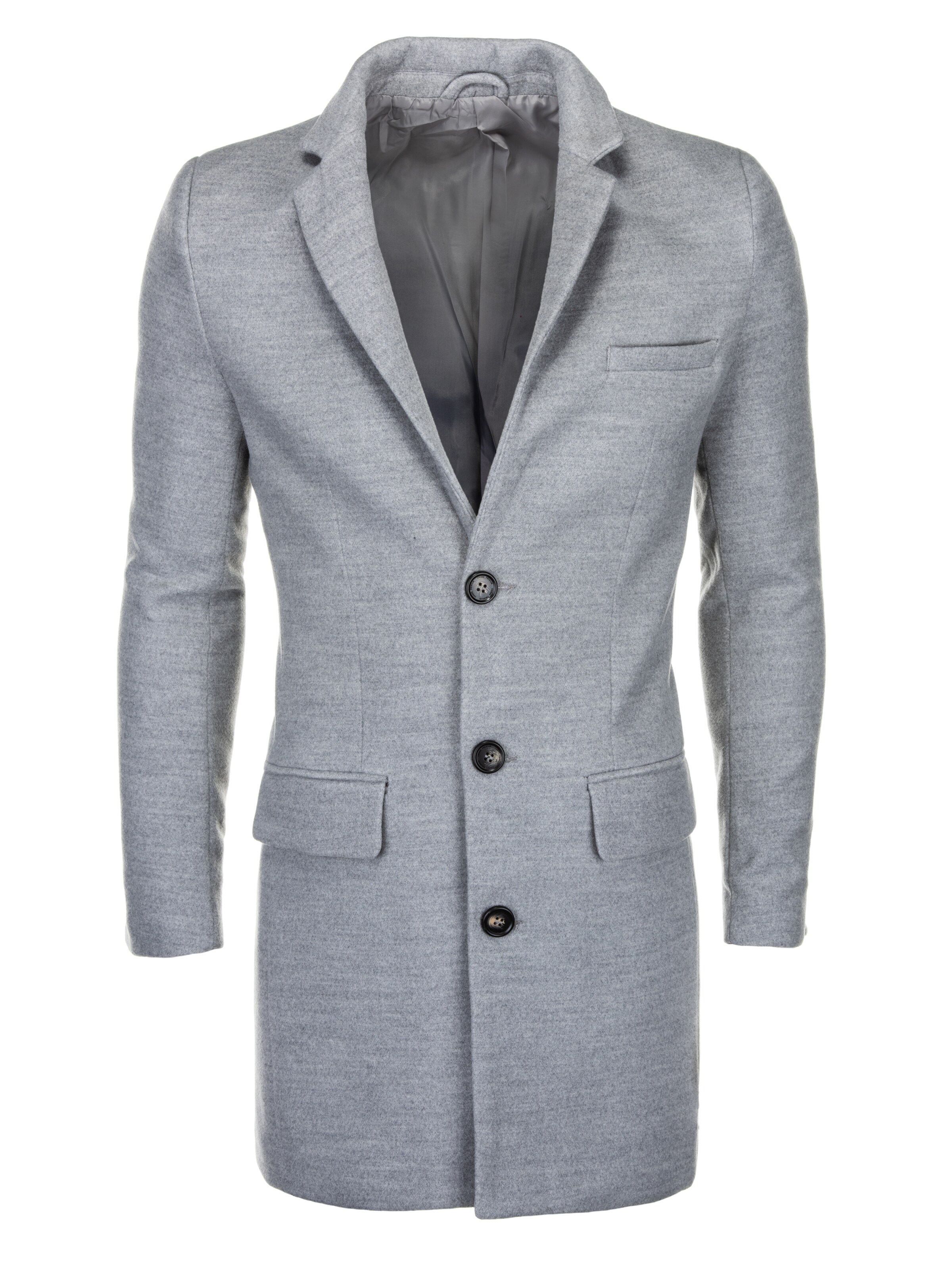 Ombre Between-Seasons Coat 'C432' in Grey: front