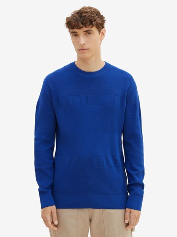 TOM TAILOR DENIM Sweater in Blue: front