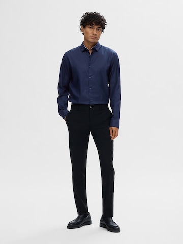 SELECTED HOMME Slim Fit Hemd 'SLHZARK' in Blau