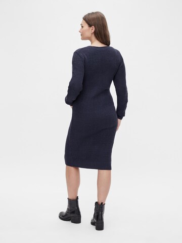 MAMALICIOUS Knitted dress 'Lina' in Blue