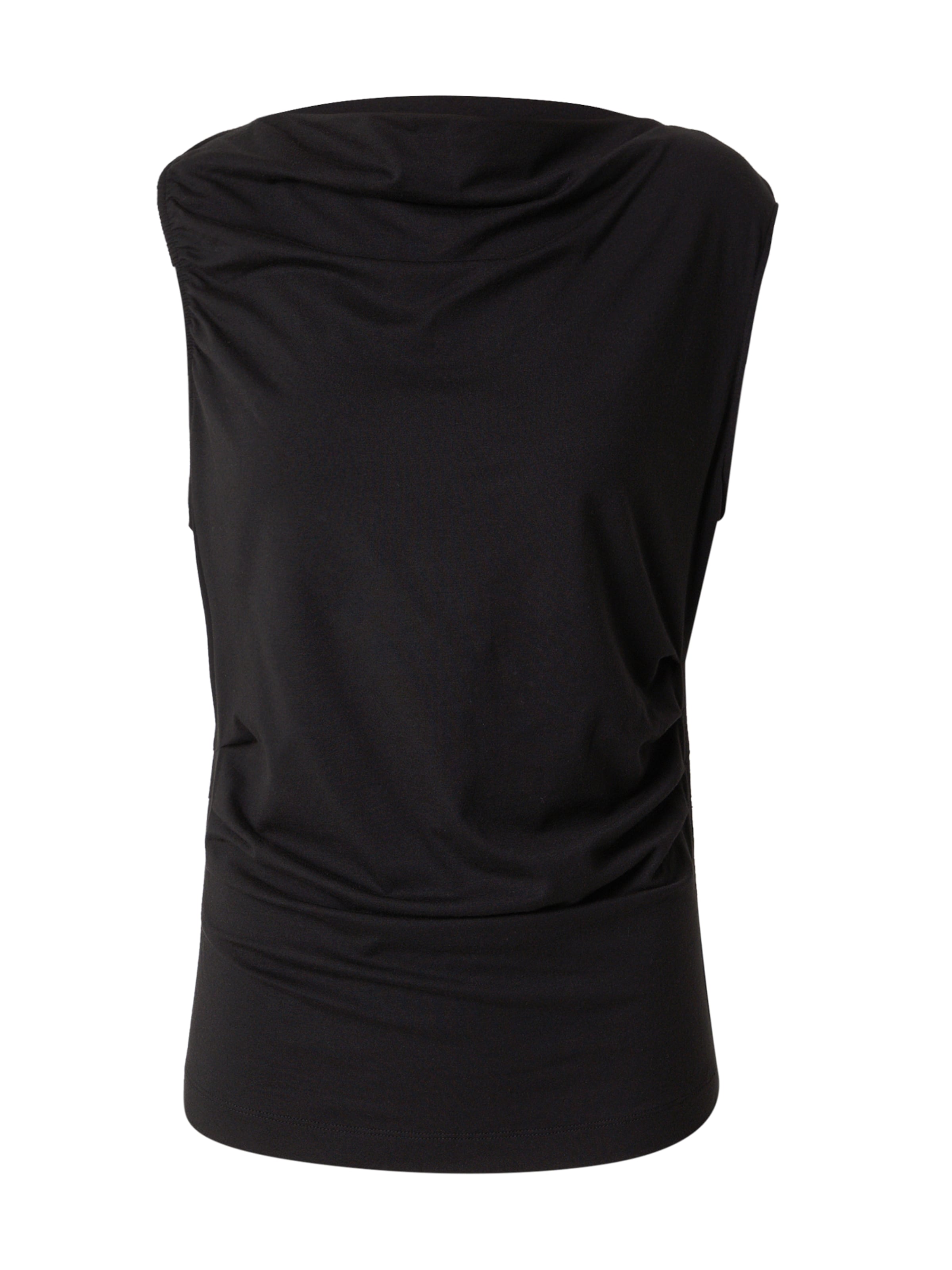 BOSS Top 'C_Enima' in Zwart: voorkant