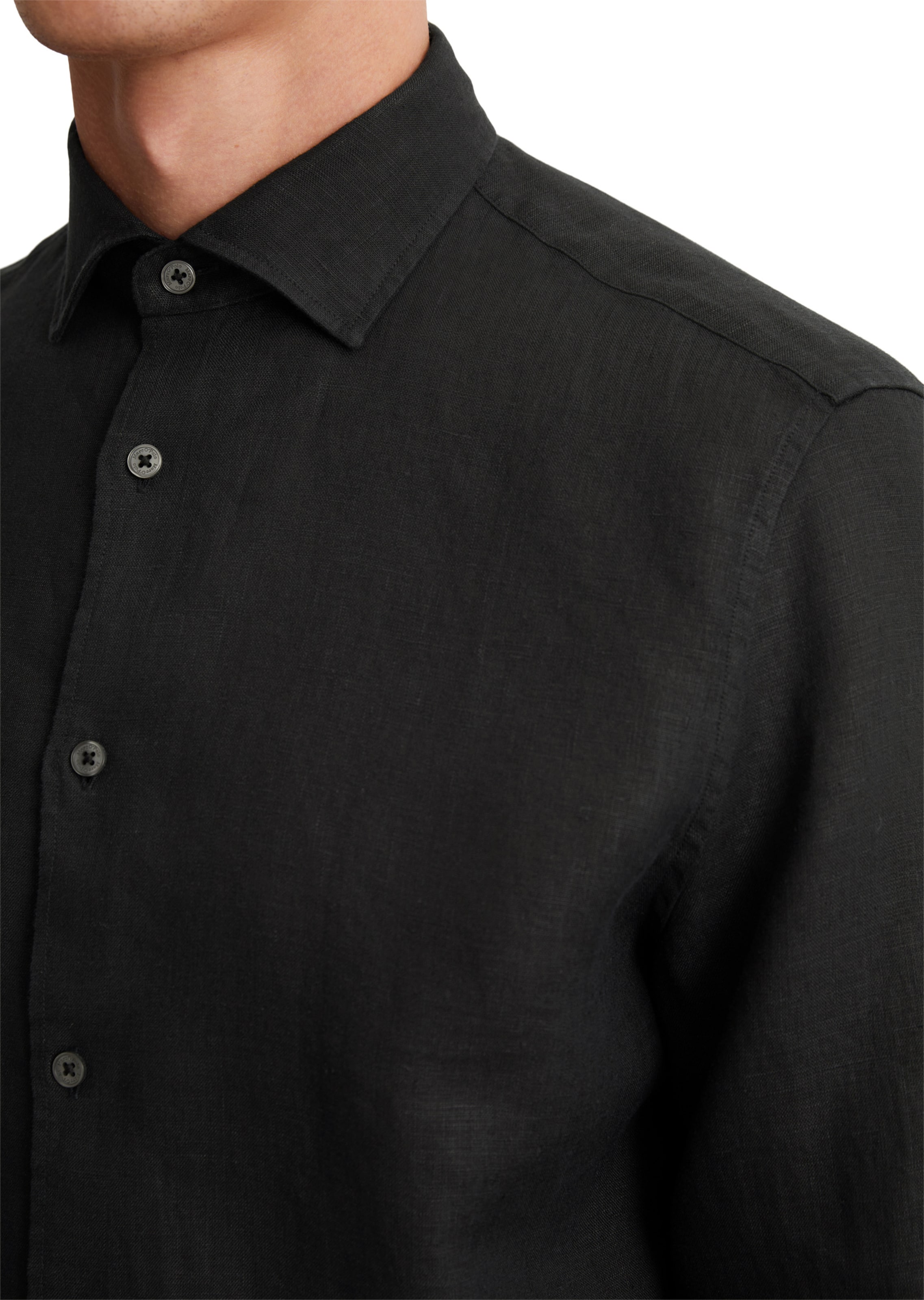 Marc O'Polo Regular fit Overhemd in Zwart