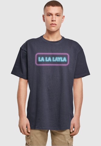 Merchcode Shirt  'La La Layla' in Blau: predná strana