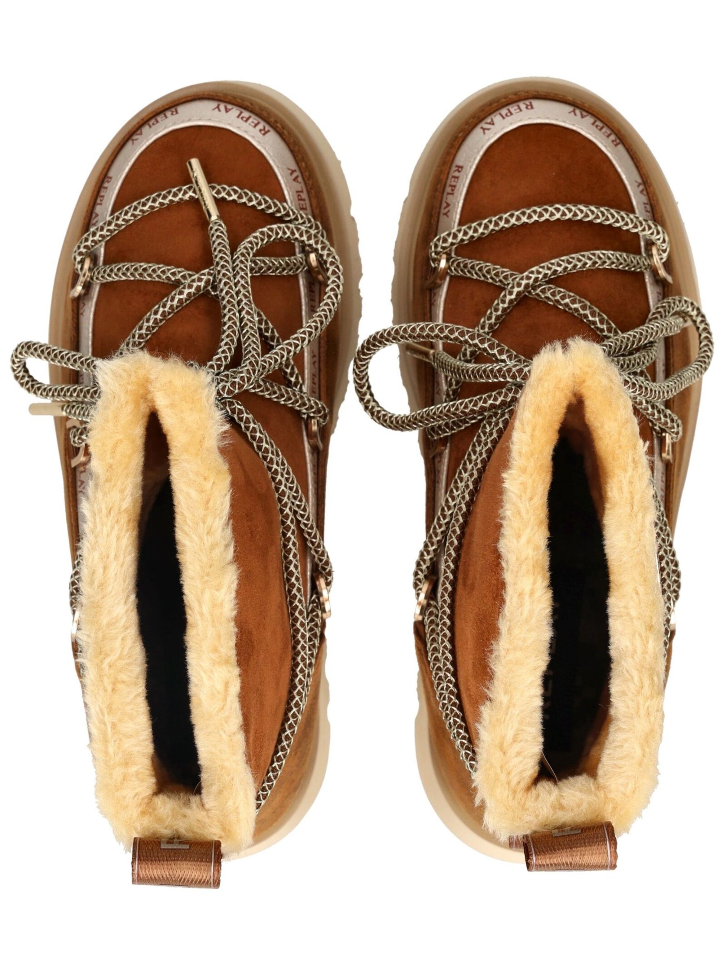 REPLAY Lace-Up Ankle Boots in Brown