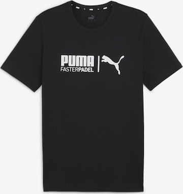 T-Shirt fonctionnel 'teamLIGA' PUMA en noir : devant