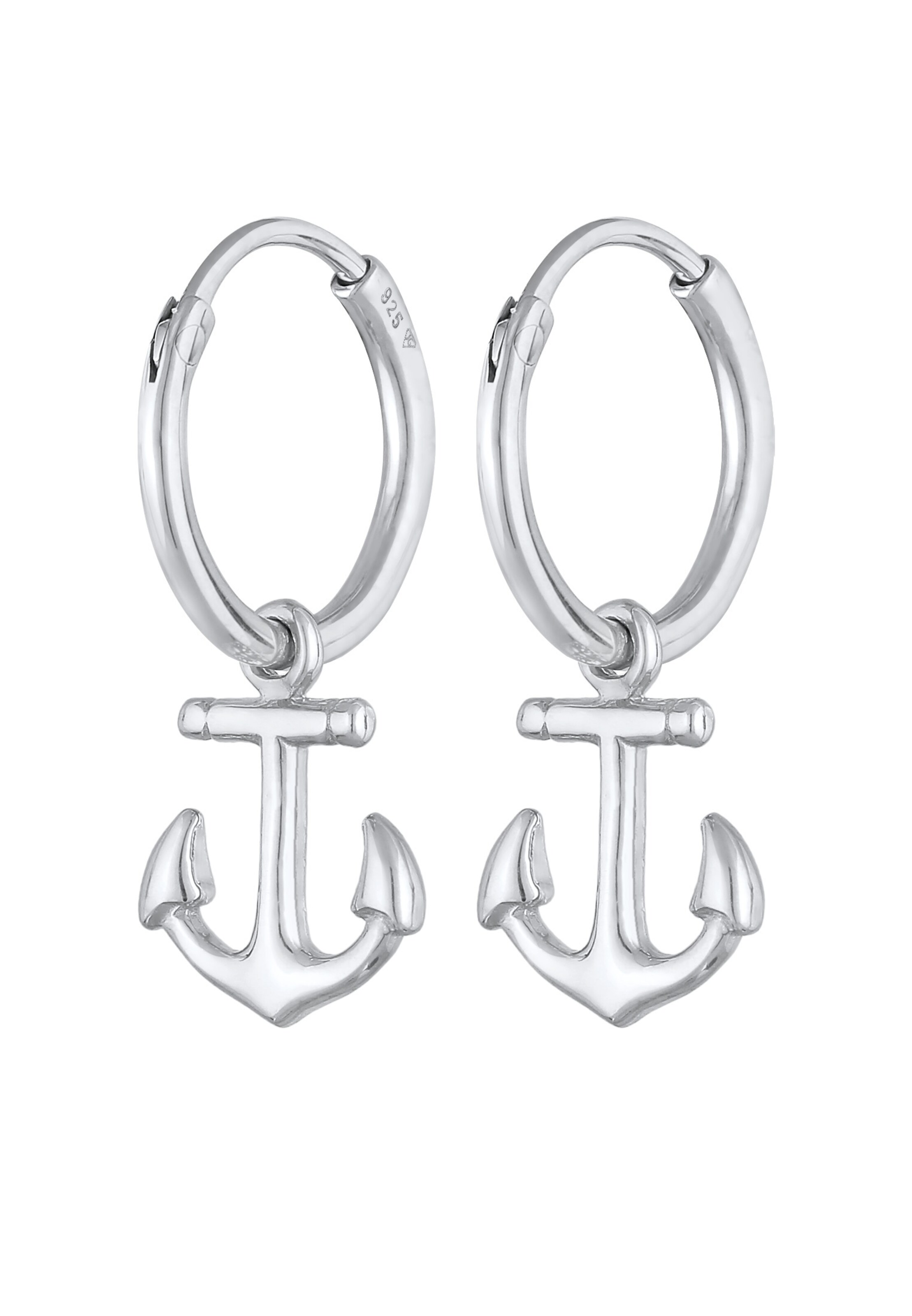 ELLI Earrings 'Anker' in Silver: front