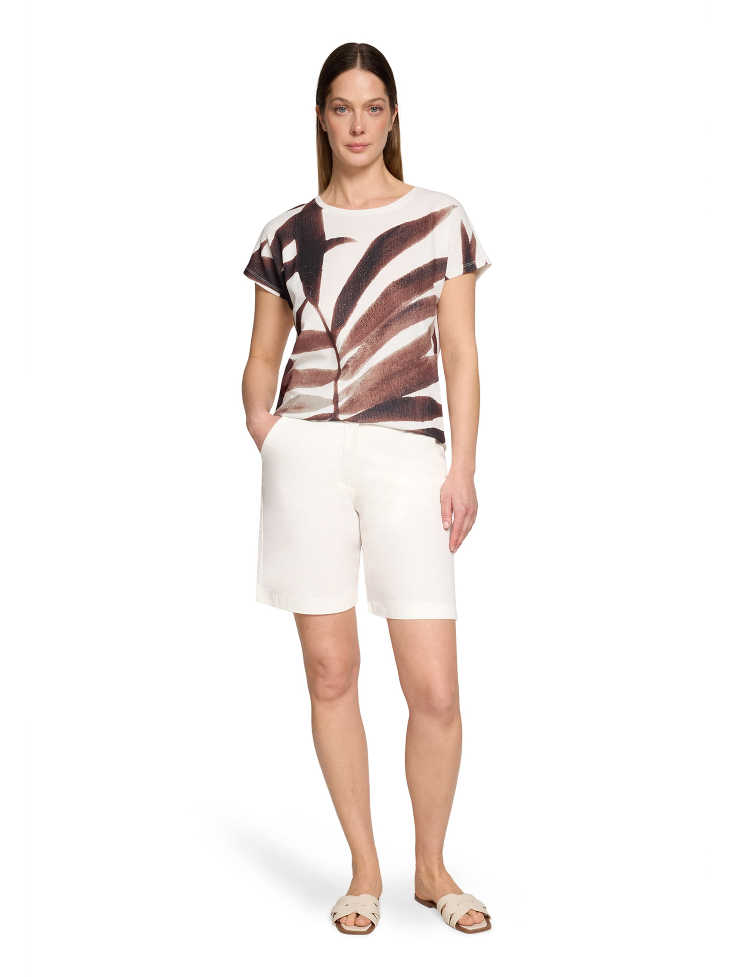 Betty Barclay Regular Broek in Wit: voorkant