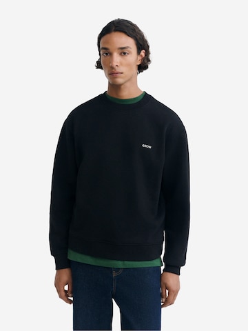 Thinking MU Sweatshirt 'LEON' in Schwarz: Vorderseite