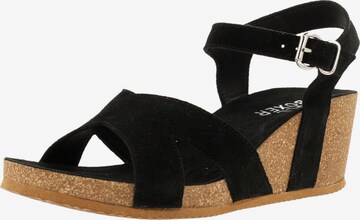 BULLBOXER Strap Sandals in Black: front