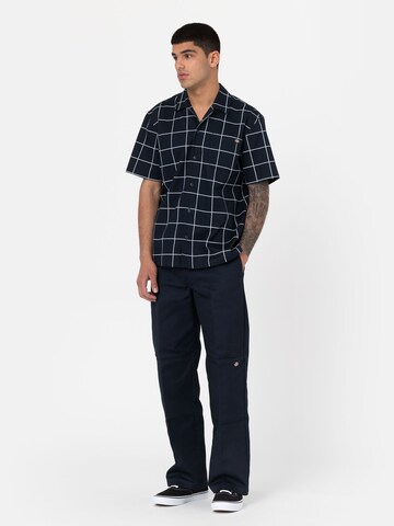 DICKIES - Loosefit Calças com vincos 'Double Knee' em azul