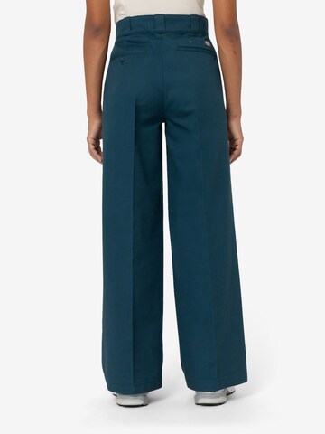 DICKIES Wide Leg Bügelfaltenhose  'GROVE HILL REC' in Blau