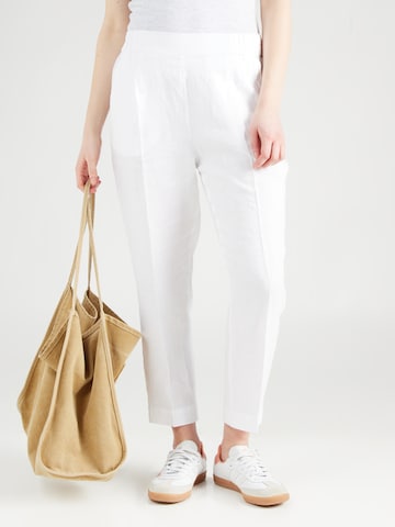 Sisley Regular Trousers with creases in White: front