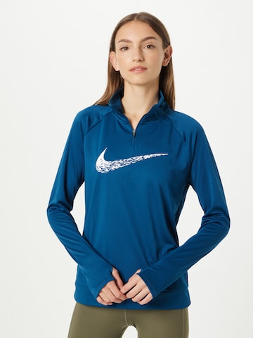 NIKE Sport sweatshirt i blå: framsida