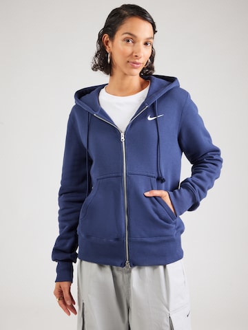Giacca di felpa 'PHNX FLC' di Nike Sportswear in blu: frontale