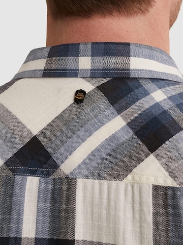 Coupe regular Chemise 'Shirt with check pattern and chest pockets' PME Legend en bleu