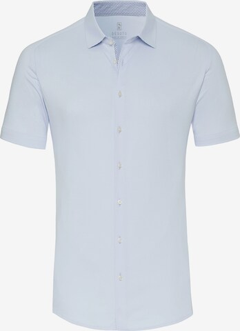 DESOTO Slim fit Button Up Shirt in Blue: front