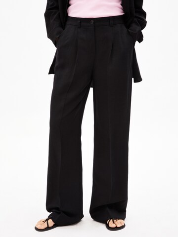 ARMEDANGELS Regular Hose NUMAALI LINO in Schwarz: Vorderseite