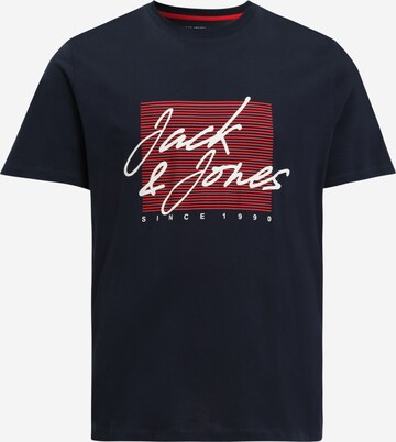 T-Shirt 'ZURI' Jack & Jones Plus en bleu : devant