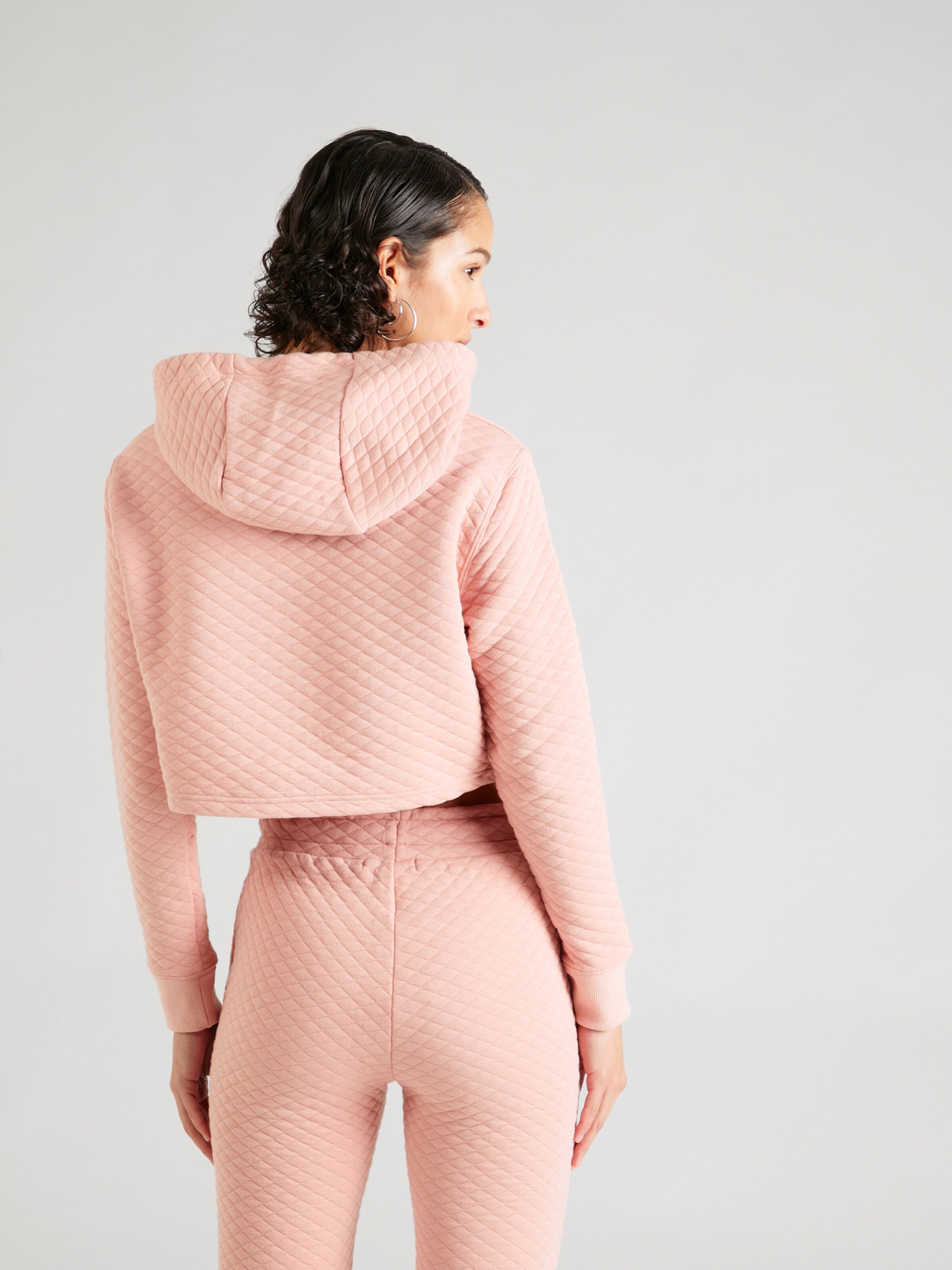 Sweat à capuche à manches à logo rose Aeropostale pour femme, taille L